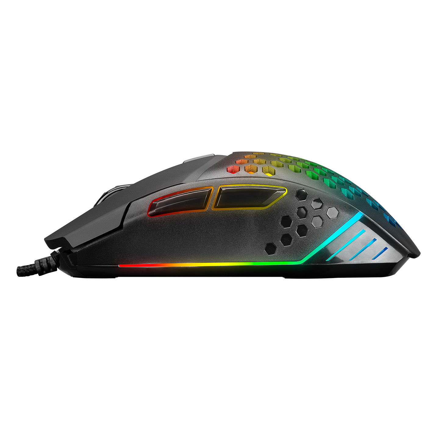 Everest SM-GX19 ANGARD Usb RGB Işıklı Makrolu 7200dpi Örgü Kablolu Gaming Oyuncu Mouse